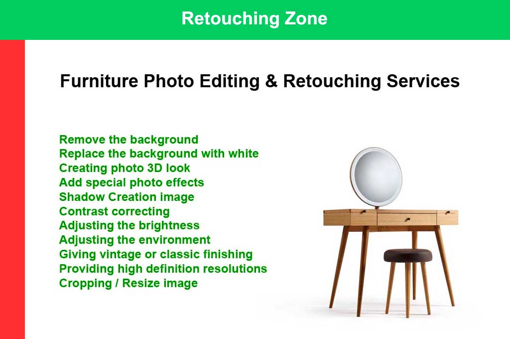 Furniture Photo Editing & Retouching Services