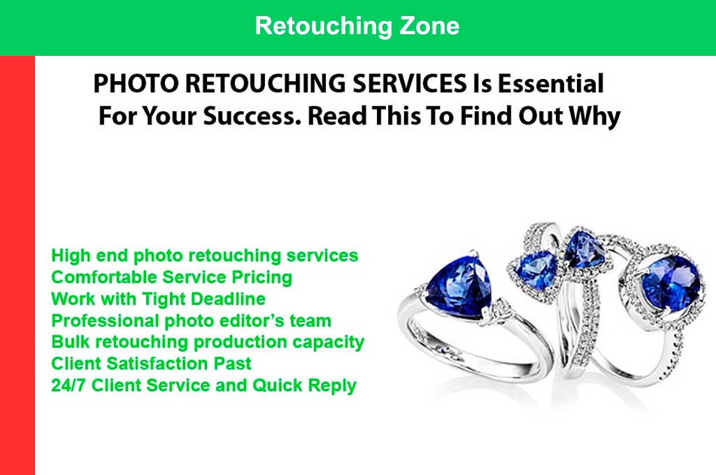 Jewelry photo retouching services