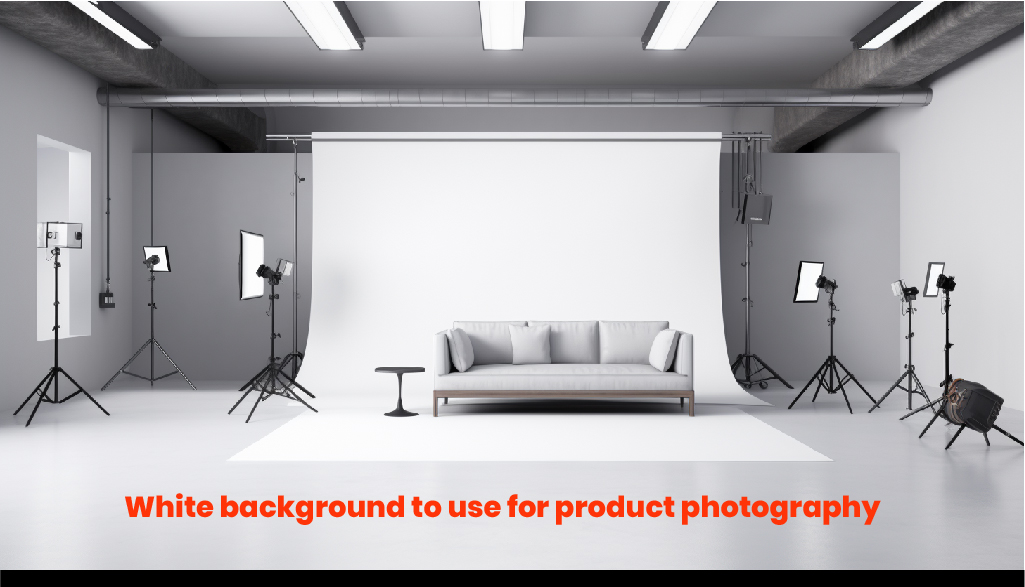 White background photography process