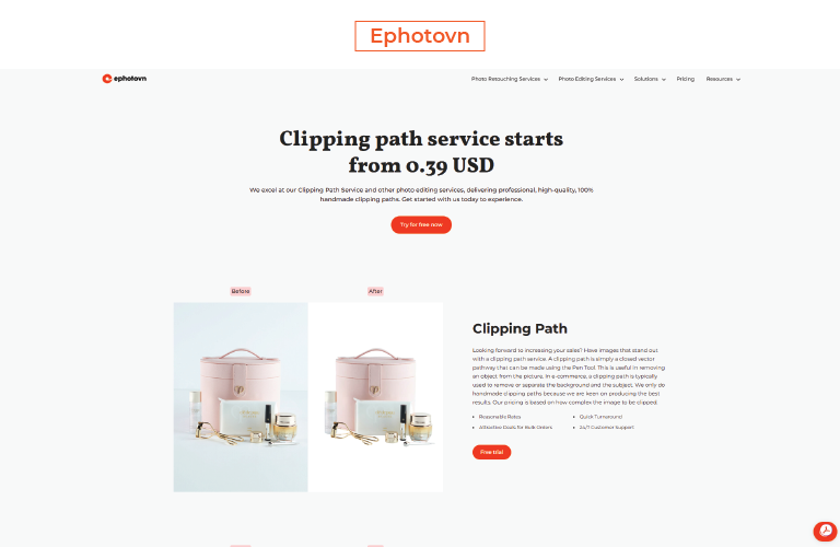 Top 5 Clipping Path Service Providers in USA 03. Ephotovn