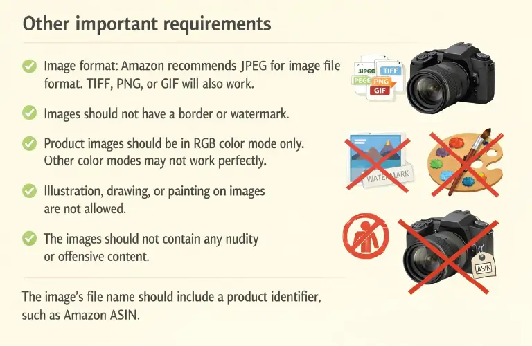 Photo Requirements for Amazon Product 2026: Expert Image Guide Other important requirements