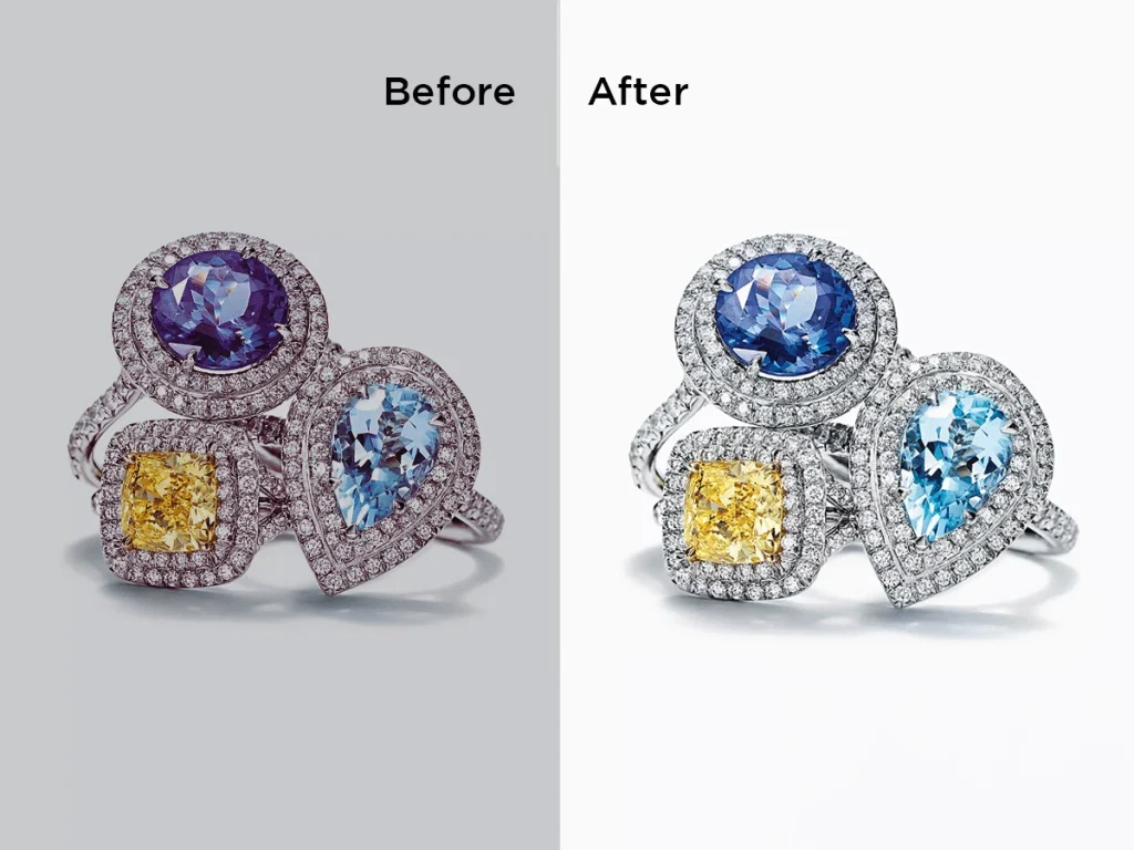 jewelry photo retouching service | retouching zone, product photo editing service