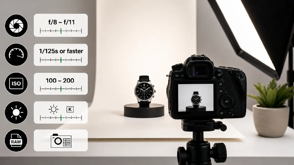 A Complete Guide to E-Commerce Product Photography (2026): Tips, Equipment & Editing Nail Your Camera Settings Before You Start