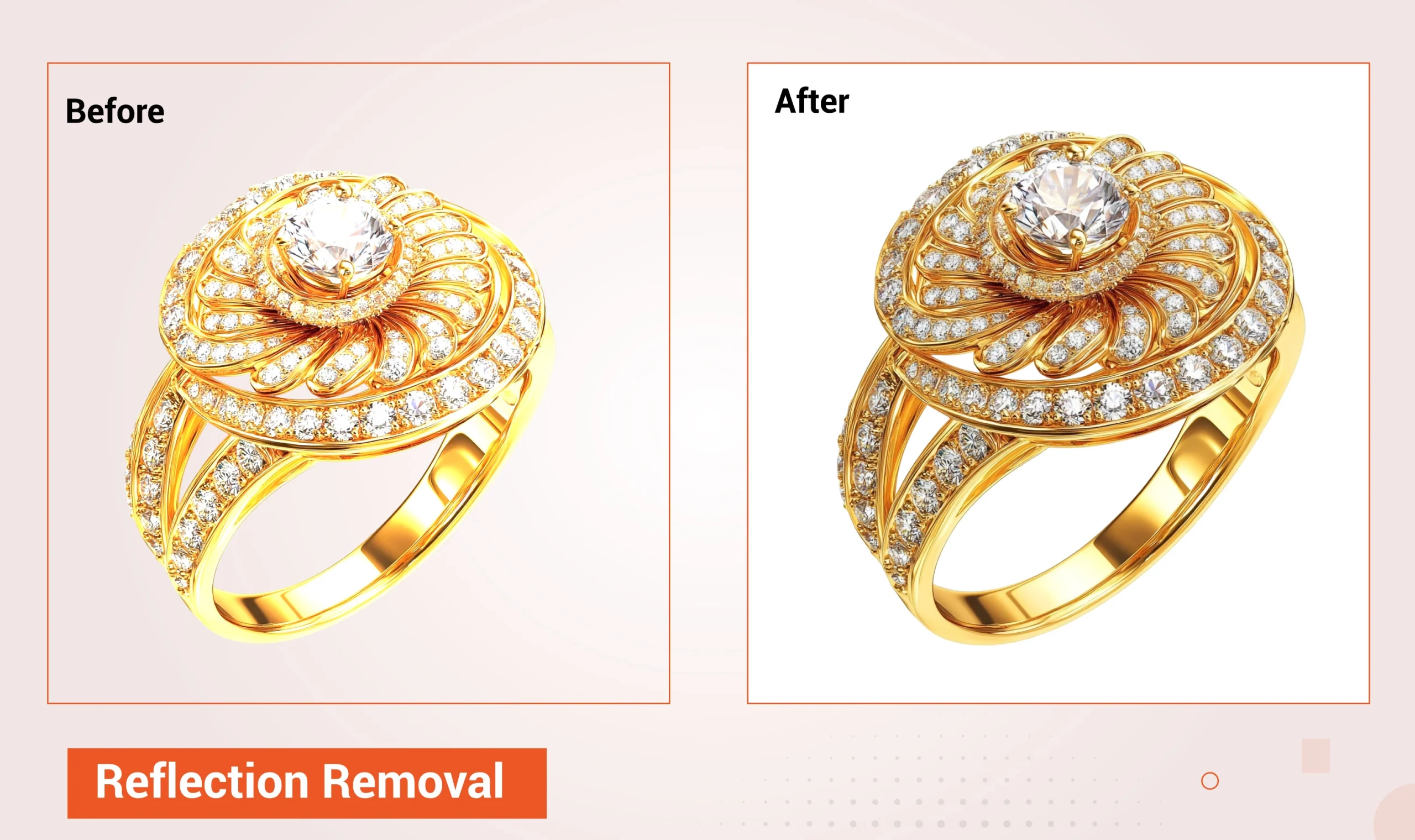 Retouching zone | Reflection Removal by E-commerce Photo Retouching