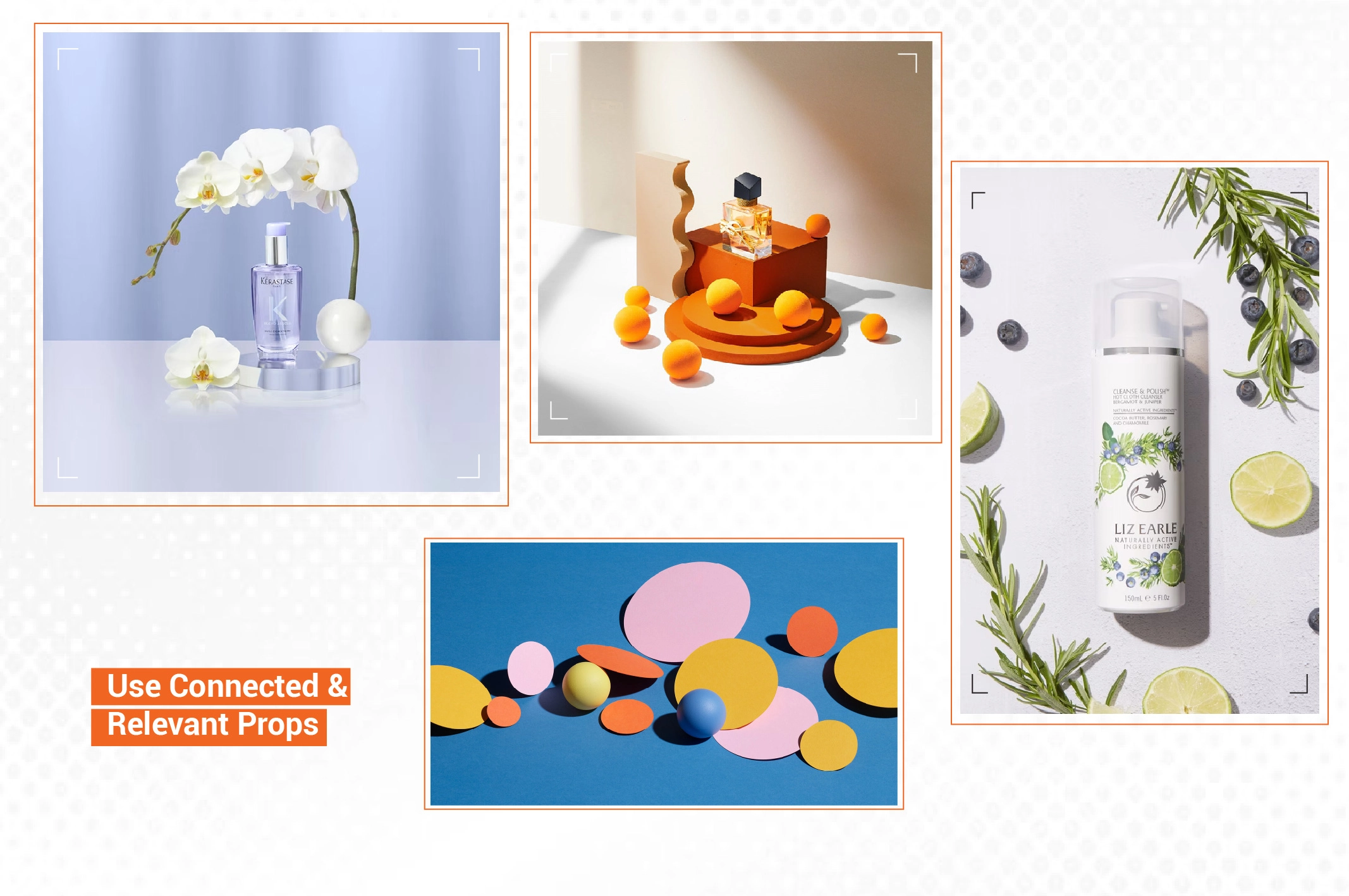 Use Connected & Relevant Props for your studio | retouching zone, product photo editing service