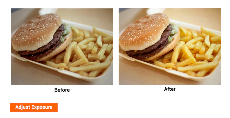 Food Photography Editing Tips: Making Products Look Irresistibly Delicious Adjust Exposure