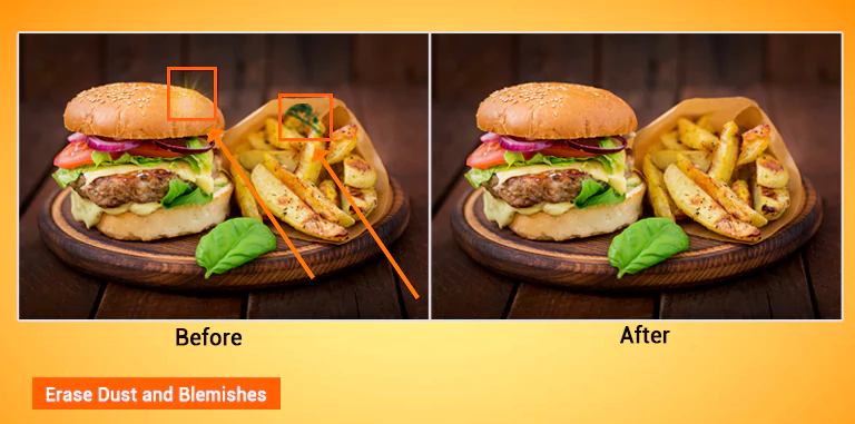 Food Photography Editing Tips: Making Products Look Irresistibly Delicious Erase Dust and Blemishes