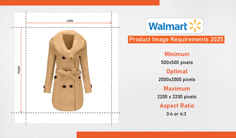 Ghost Mannequin Product image size Requirements by platform Walmart product image size requirements