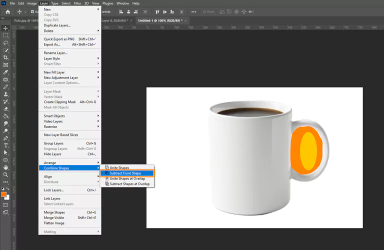 Tricks and Tips While Clipping Path on Images Use Subtract Front Shape for Hole Objects