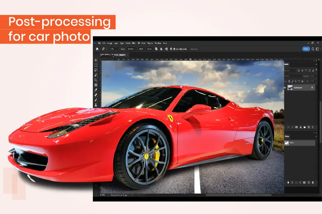Post-processing for car photo
