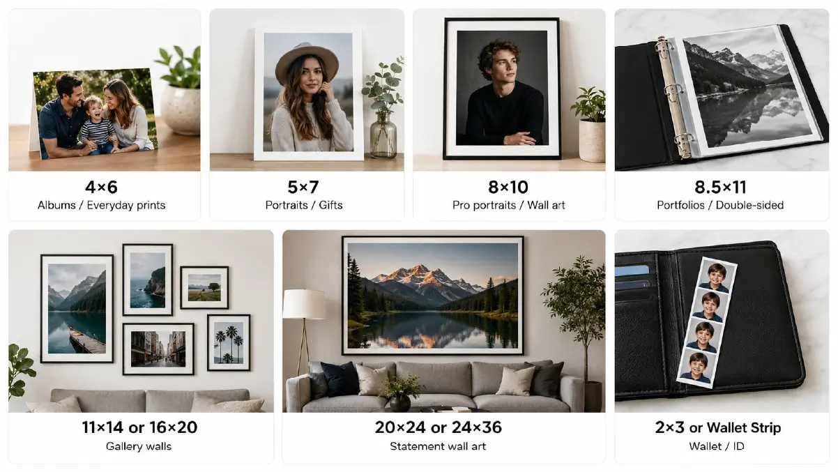 Standard Photo Sizes: The Complete Guide for Print, Digital, Framing & E-Commerce (2026) Which Photo Size Should You Use? — Decision Guide