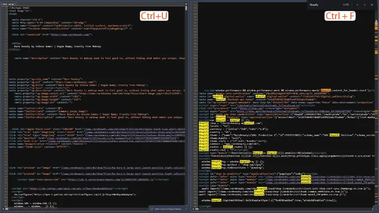 How to Tell What Ecommerce Platform a Site Is Using View page source