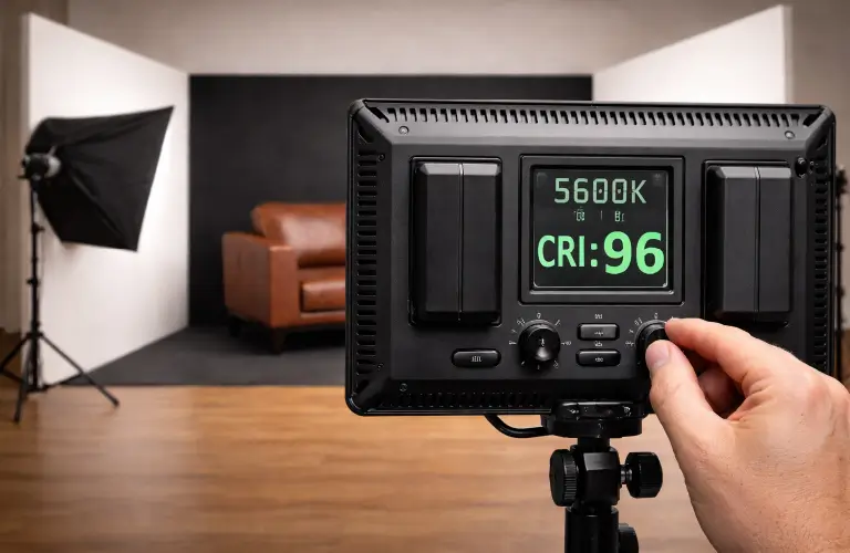 Color Correction for Furniture Photography: Expert Tips for Accurate Colors Use LED lights with high CRI