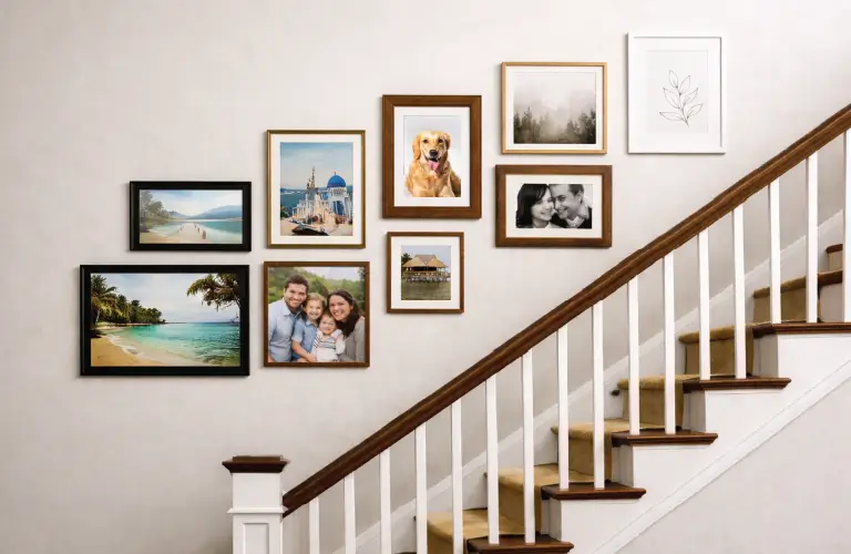 How to Arrange Photos on Staircase Walls: A Pro Guide to Ascending Gallery Hang pictures cautiously