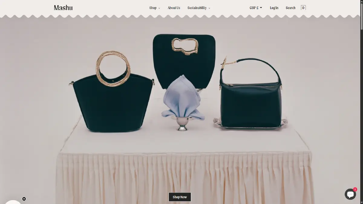 Top 10 D2C Accessory Brands Owned Ecommerce Channels in 2026 Mashu of website home page