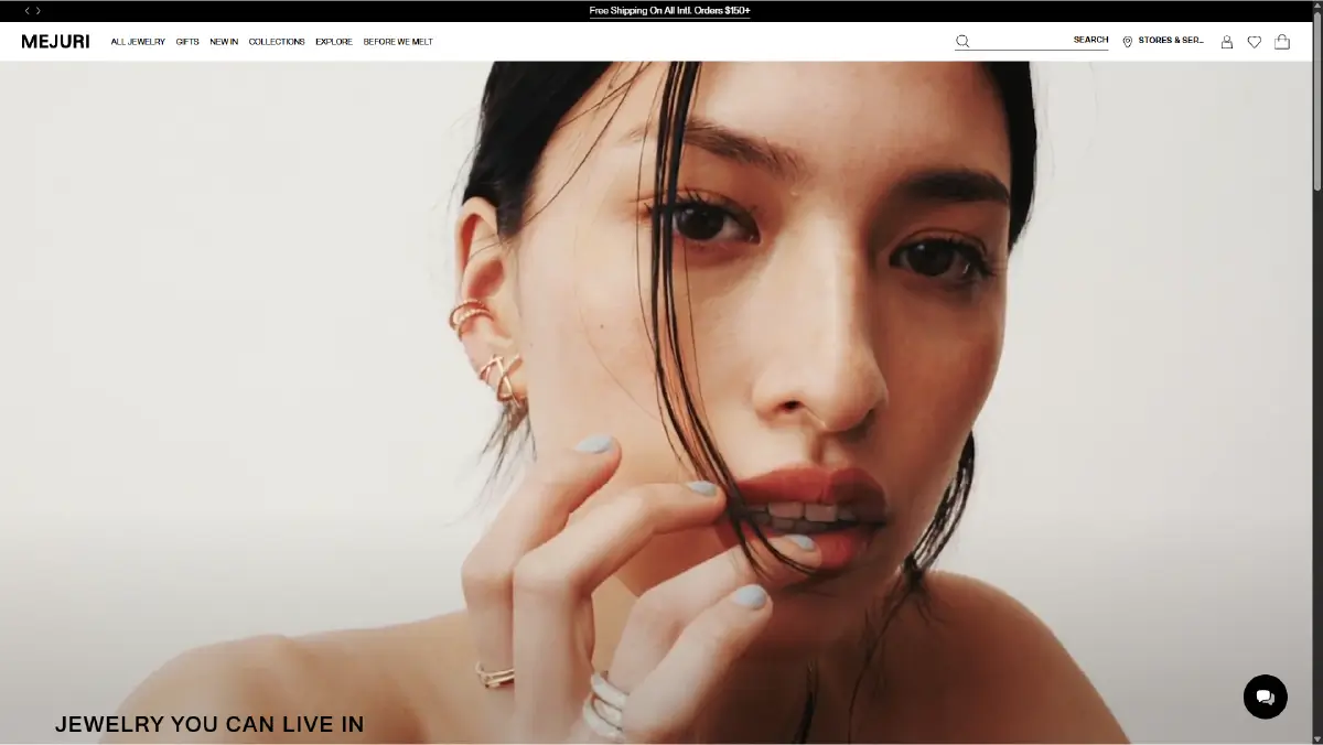 Top 10 D2C Accessory Brands Owned Ecommerce Channels in 2026 Mejuri website home page