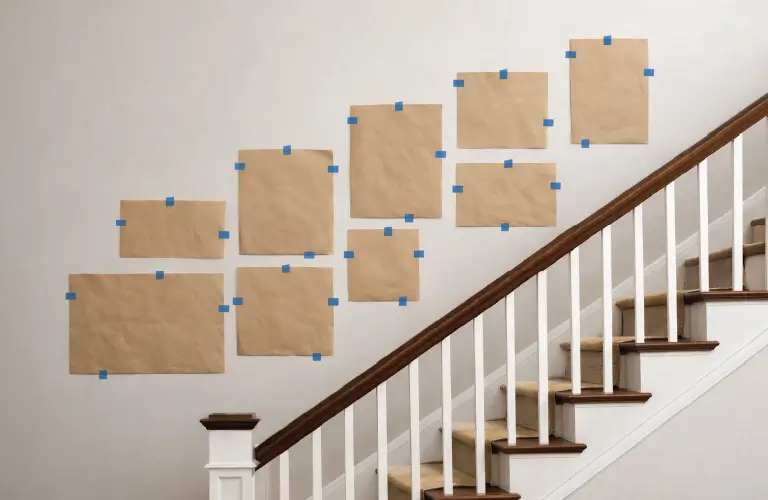 How to Arrange Photos on Staircase Walls: A Pro Guide to Ascending Gallery Prepare the wall