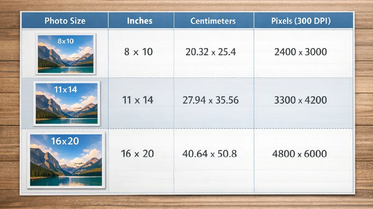 How Big Is an 11x14 Photo? Dimensions, Pixels, and CM Quick Size Reference Chart