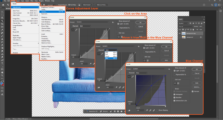 Color Correction for Furniture Photography: Expert Tips for Accurate Colors Step 3 | Match furniture to its physical swatches