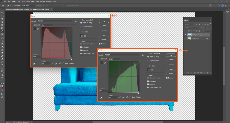 Color Correction for Furniture Photography: Expert Tips for Accurate Colors Step 4 | Retain the authentic color of the wood grain