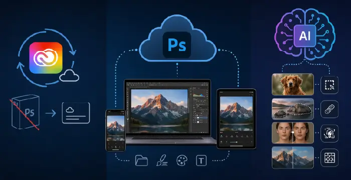 History of Adobe Photoshop (1987–2026): Timeline, Versions & Evolution The Creative Cloud (CC) Revolution (2013–2022): Subscription, Mobility, and Sensei