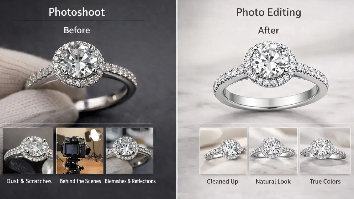 Jewelry Photography Guide for the Modern eCommerce Brand to Boost Sales Signifying Clean Edits Over Extra Glow