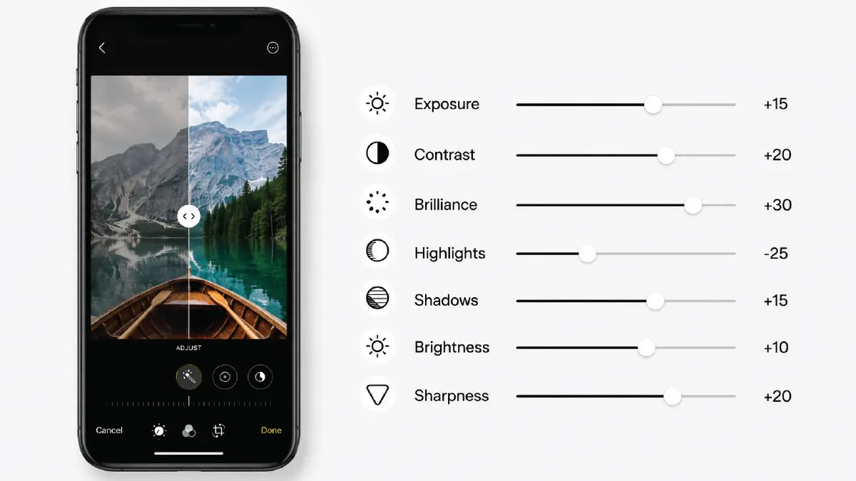 iPhone Photo Edit Settings Formula: Copy-Ready Values for TikTok, Instagram, Night, and More iPhone Photo Edit Settings Formulas for Different Styles