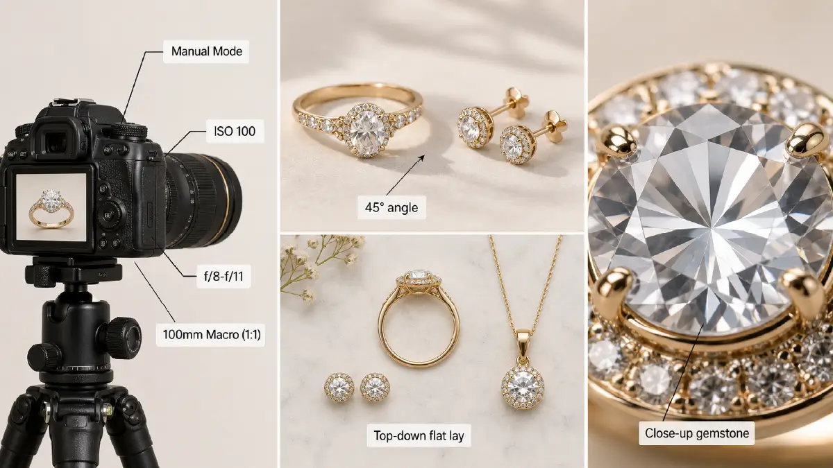 Jewelry Photography Lighting and Editing Guide for Etsy and Shopify Sellers 2026 Camera Setup and Shooting Angles That Sell