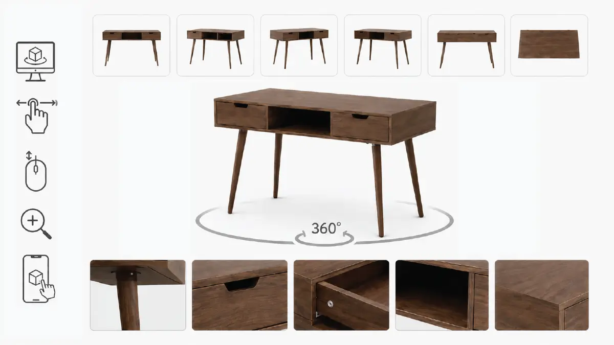 How Furniture Brands Can Reduce Returns with Professional Photo Editing Providing 360° Views and Deep Zoom Perspectives of Furniture