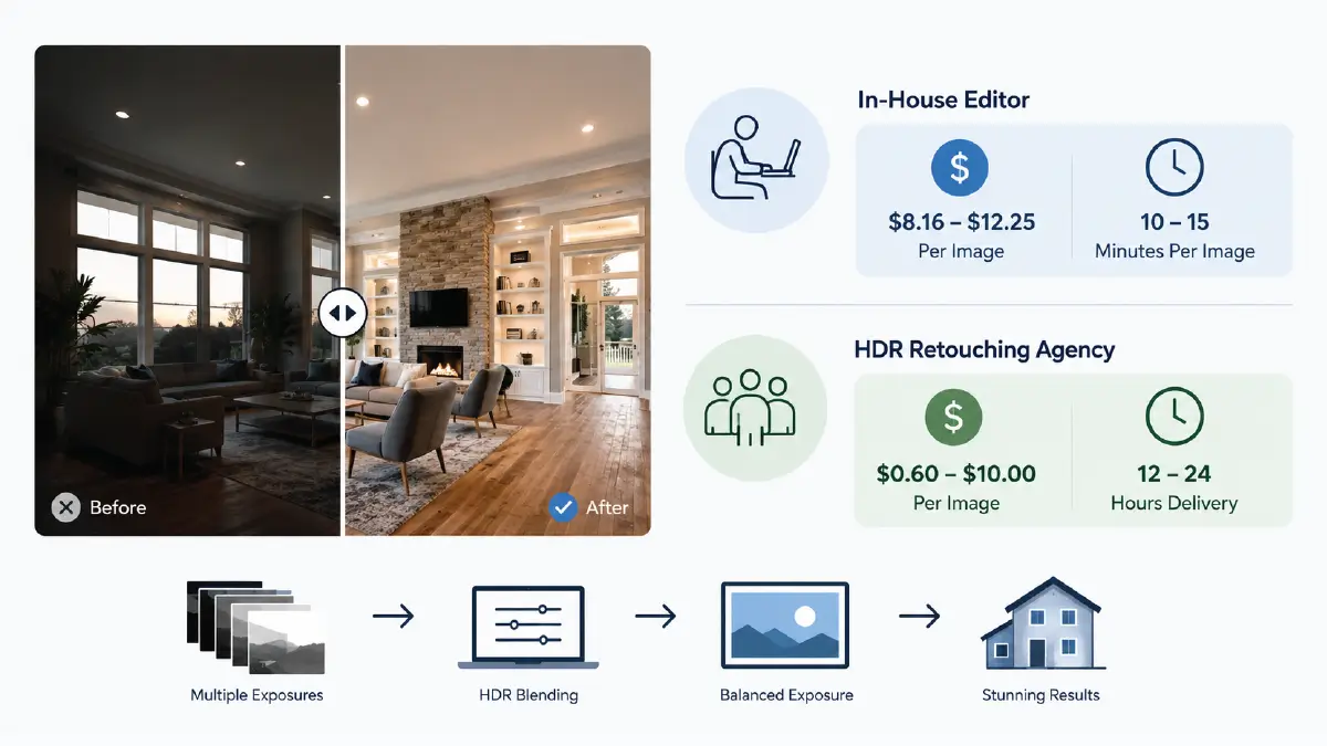 Ecommerce Photo Editing Outsourcing vs In-House Cost Comparison 2026 HDR Editing