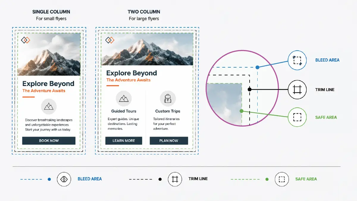 What Is the Standard Flyer Size for Digital and Print Campaigns Internal elements in alignment