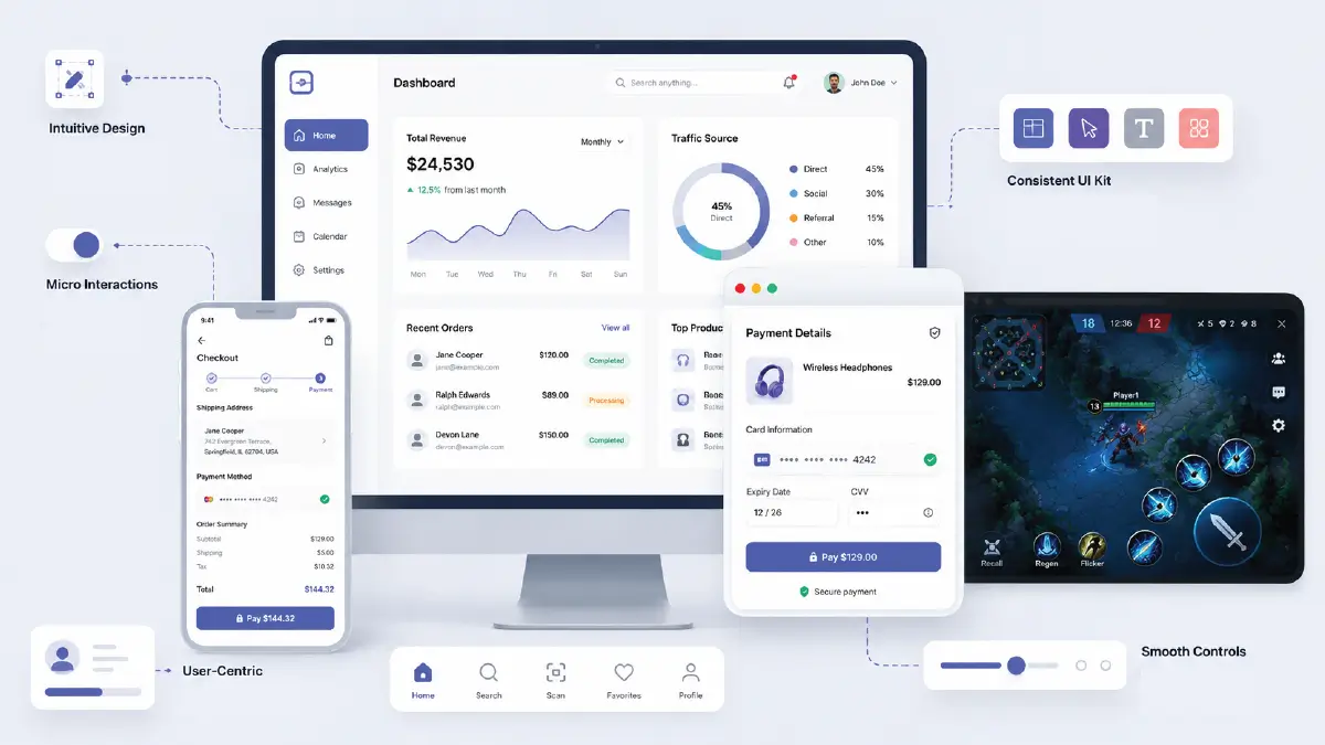 8 Different Types of Graphic Design and How They Deliver Messages to Target Audiences 3. User Interface (UI) Design
