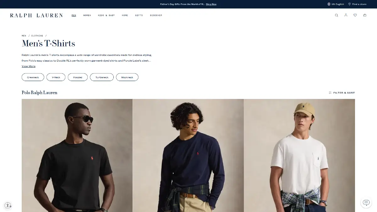 7 All-Time Famous T-shirt Brands That Can Be Inspirations for Your Apparel eCommerce Ralph Lauren