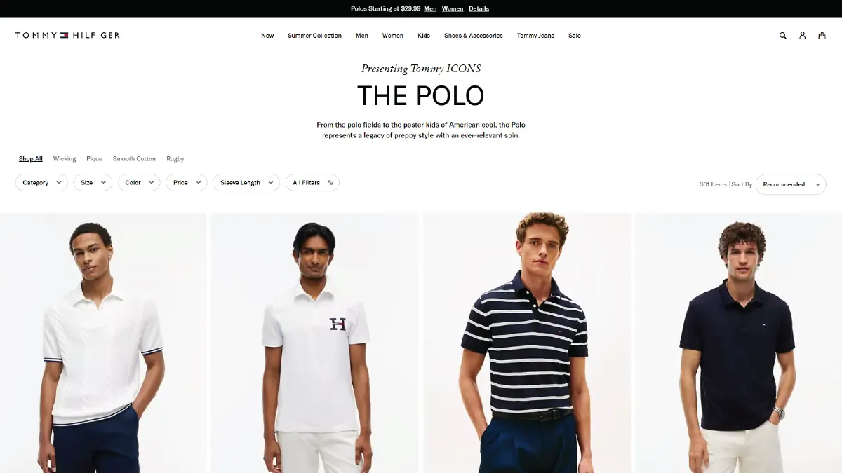 7 All-Time Famous T-shirt Brands That Can Be Inspirations for Your Apparel eCommerce Tommy Hilfiger