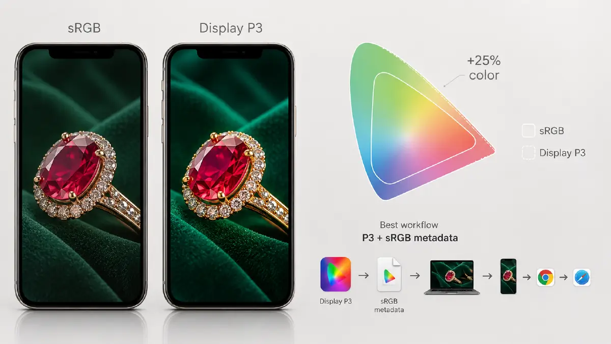 10 Expert Color Correction Tips for E-commerce Product Photos in 2026 Platform-Specific Optimization: sRGB vs Display P3