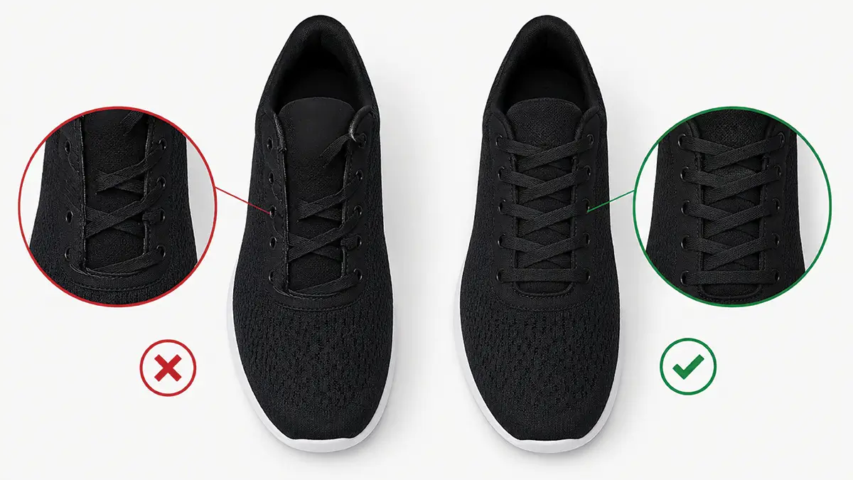 7 Costly AI-Generated Shoe Image Mistakes Footwear Sellers Make Inconsistency of Holes and Laces