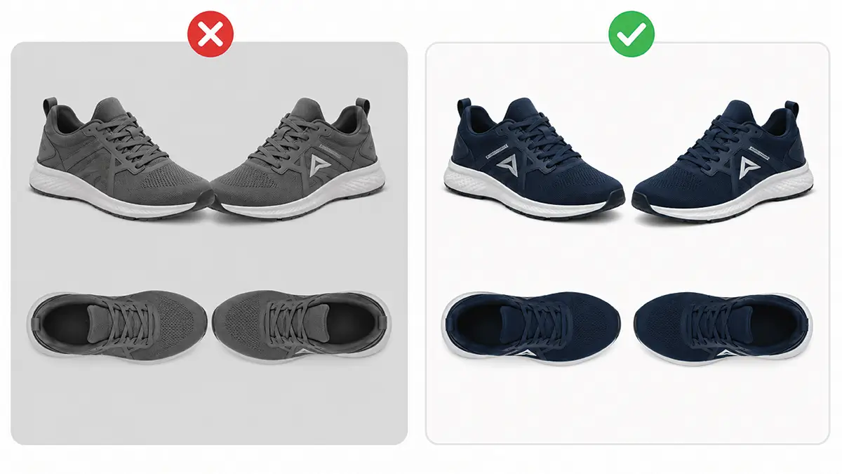 7 Costly AI-Generated Shoe Image Mistakes Footwear Sellers Make Right and Left Leg Side Complications