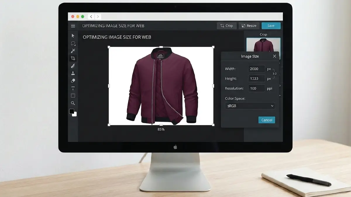 Why Amazon Rejects AI Apparel Images and How Can You Prevent It? Adjust image size and resolution with editing tools