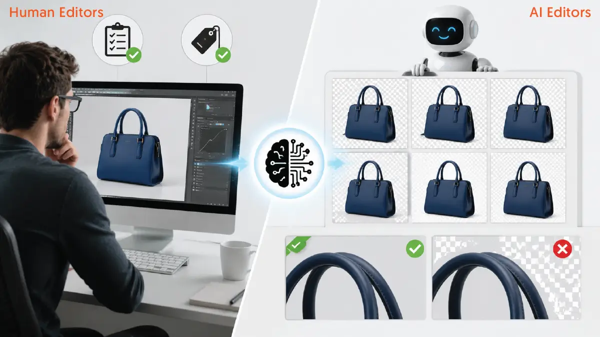 Can AI Edit Product Photos Better Than Humans? What Works And What Still Needs Experts What AI Editors Think of eCommerce Product Photos?