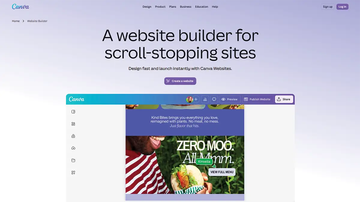 Top 7 Free Website Builders for Photography Portfolios Free Website Builders for Photography Portfolio-canva