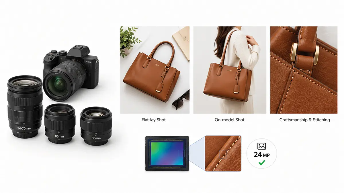 Easiest-to-Follow Bag Photography Tips: 7 Ideas to Avoid Making Your Bags Look Flat Online Choose the Lens Based on the Shot You Want to Take